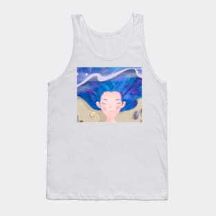 Blue Ocean Waves Tank Top